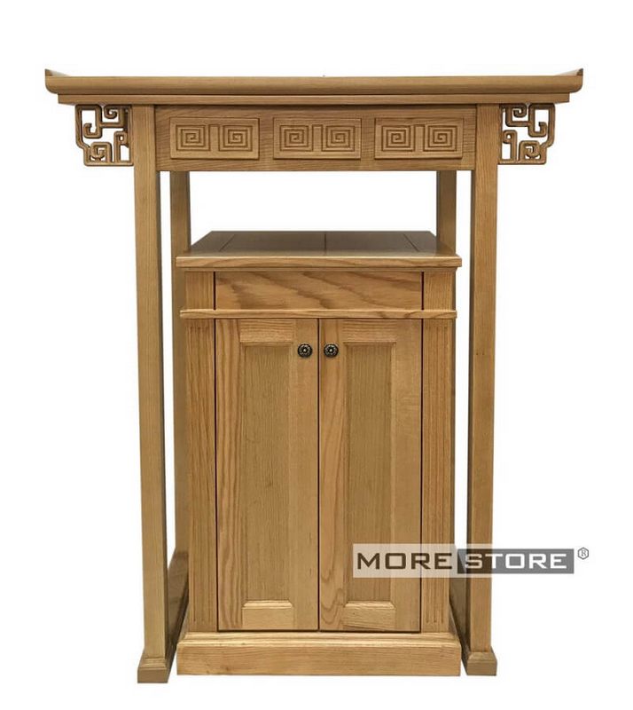 Mẫu bàn thờ gỗ hiện đại của MoreHome đang được bán chạy tại siêu thị nội thất.